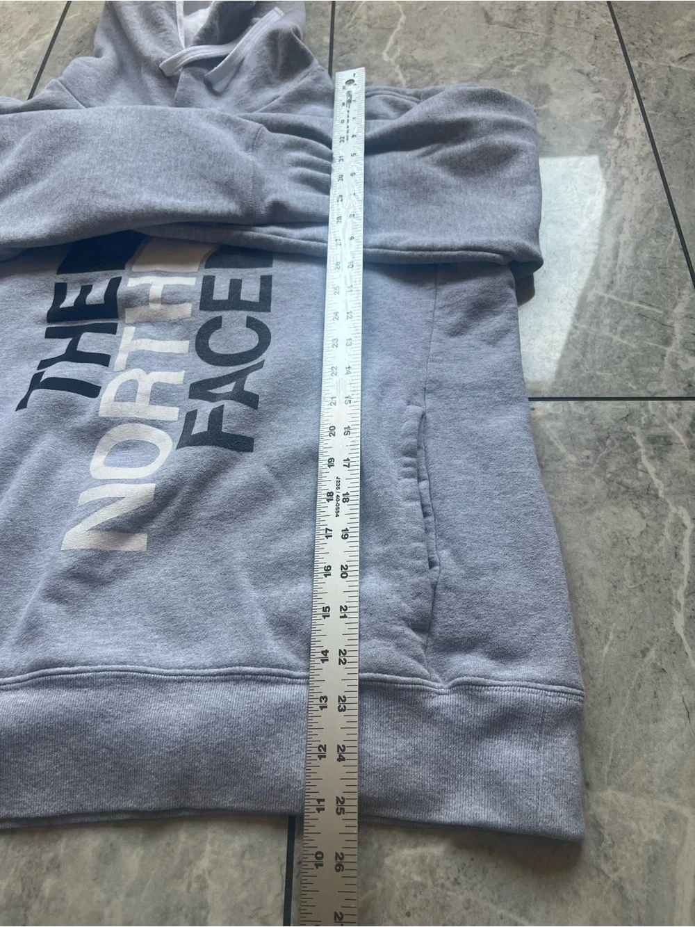 The North Face Trivert Pullover Hoodies Mens Gray/White Half Dome Logo Cotton M